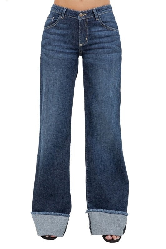 Low Rise Blue Jean Pants - Monterey Wash, Women's - Tigbul's Variety Fashion Shop