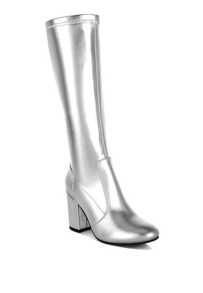 Halara Metallic Pleather Long Boots - Tigbul's Variety Fashion Shop