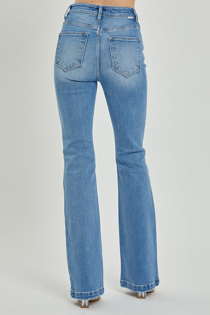 RISEN Full Size High Rise Button Fly Bootcut Jeans - Tigbul's Variety Fashion Shop