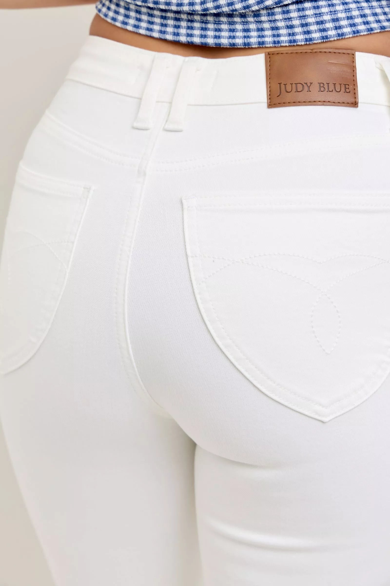 Judy Blue High-Waisted Tummy Control White Flare Jeans - Tigbul's Variety Fashion Shop