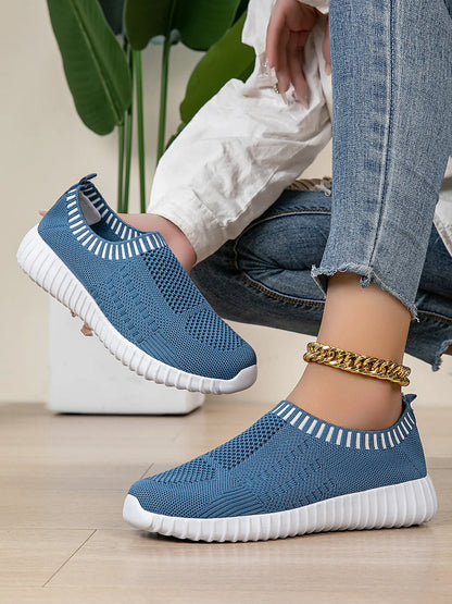 Breathable Knit Slip-On Athletic - Tigbul's Variety Fashion Shop
