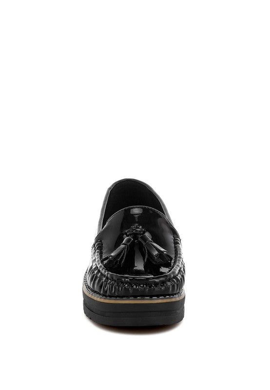 Strelka Tassel Detail Flatform Loafers - Tigbul's Variety Fashion Shop