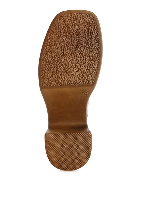 Morasa Metallic Pleather Clog Sandals - Tigbul's Variety Fashion Shop