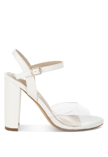 Perta Clear Strap Block Heel Sandals - Tigbul's Variety Fashion Shop