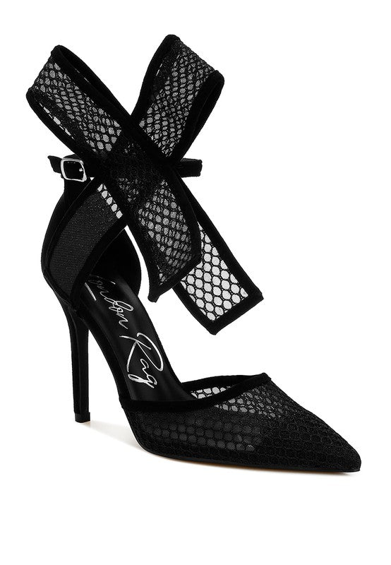 Regenta Big Bow Detail Stiletto Sandals - Tigbul's Variety Fashion Shop