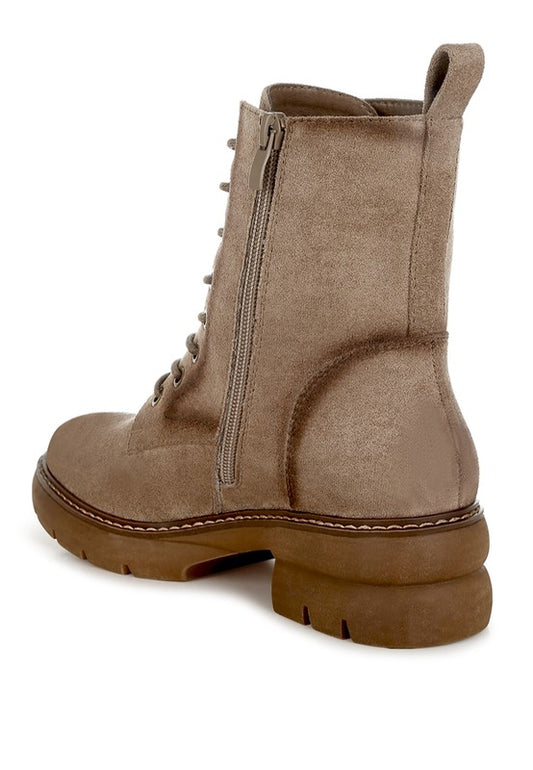 Azalea Lace Up High Ankle Boots - Tigbul's Variety Fashion Shop