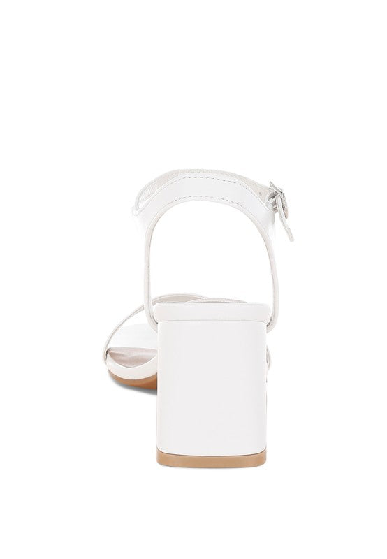 Kazara Faux Leather Block Heels - Tigbul's Variety Fashion Shop