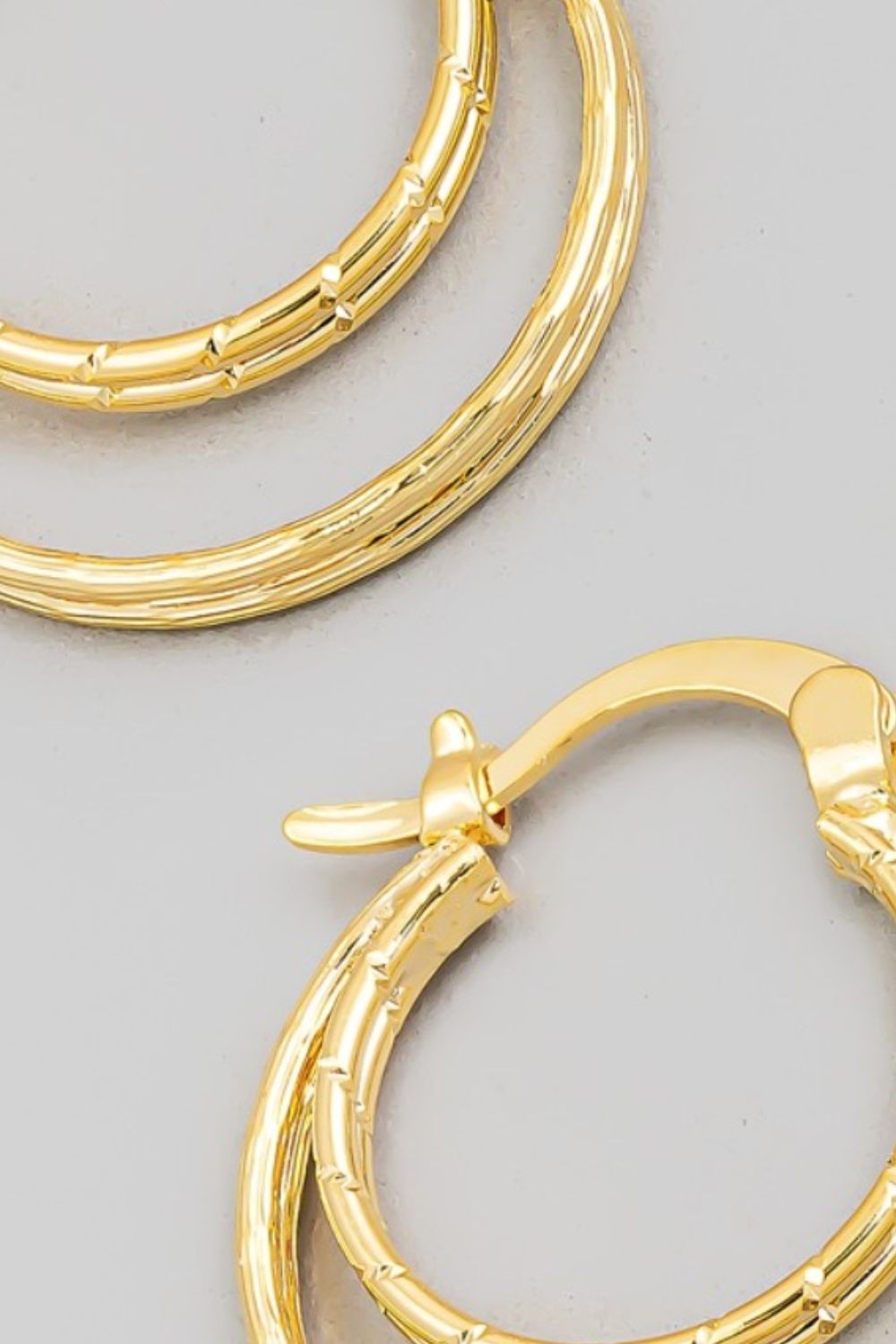 Fame Pincatch Double Circle Hoop Earrings - Tigbul's Variety Fashion Shop