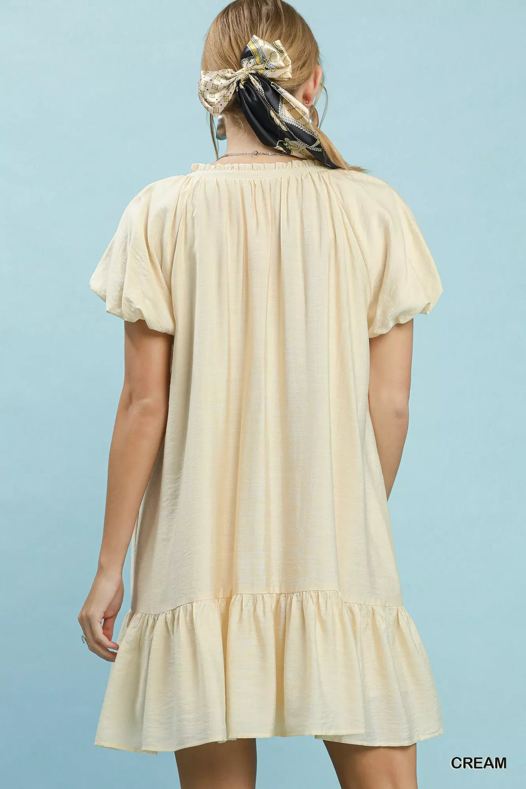 Umgee Ruffle Hem Shift Mini Dress - Tigbul's Variety Fashion Shop