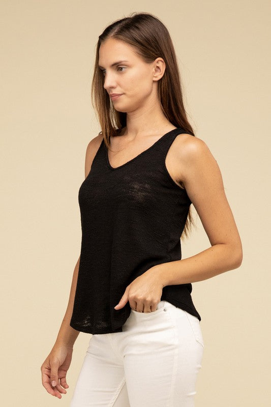 V Neck Sleeveless Cami Top - Tigbul's Variety Fashion Shop