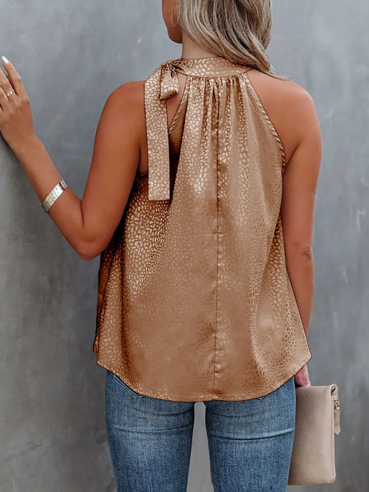 Animal Print Tied Cami - Tigbul's Variety Fashion Shop