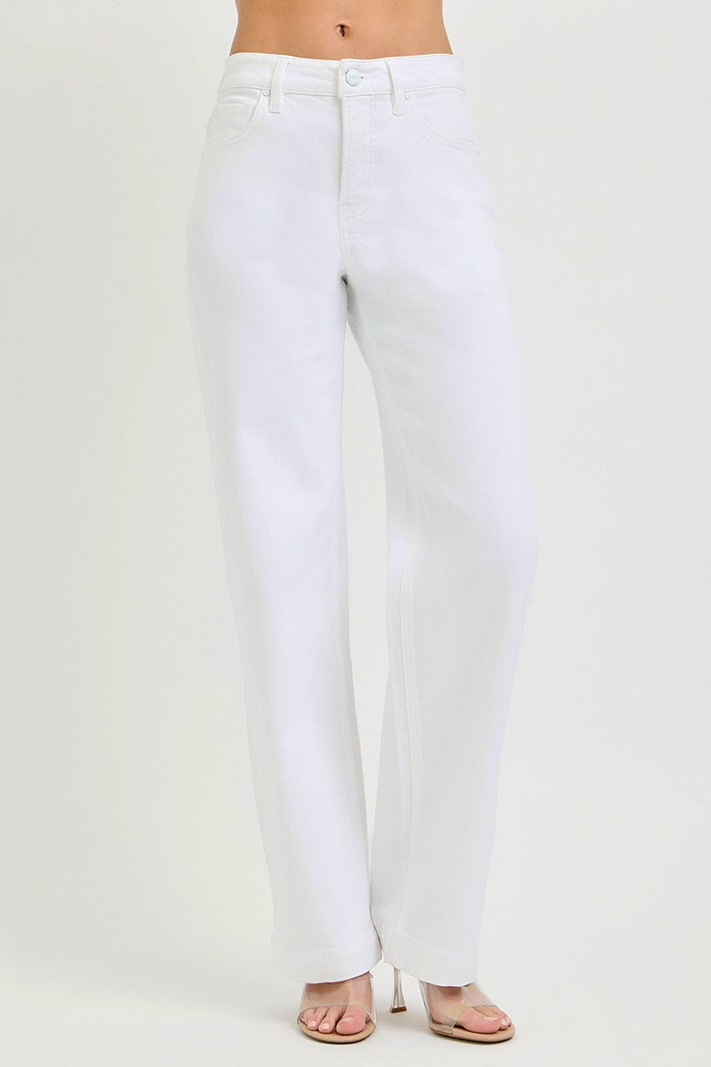 RISEN Full Size High Rise Wide Baggy Pants Plus Size - Tigbul's Variety Fashion Shop