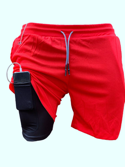 Men's Plus Size Drawstring Active Shorts with Pockets - Tigbul's Variety Fashion Shop