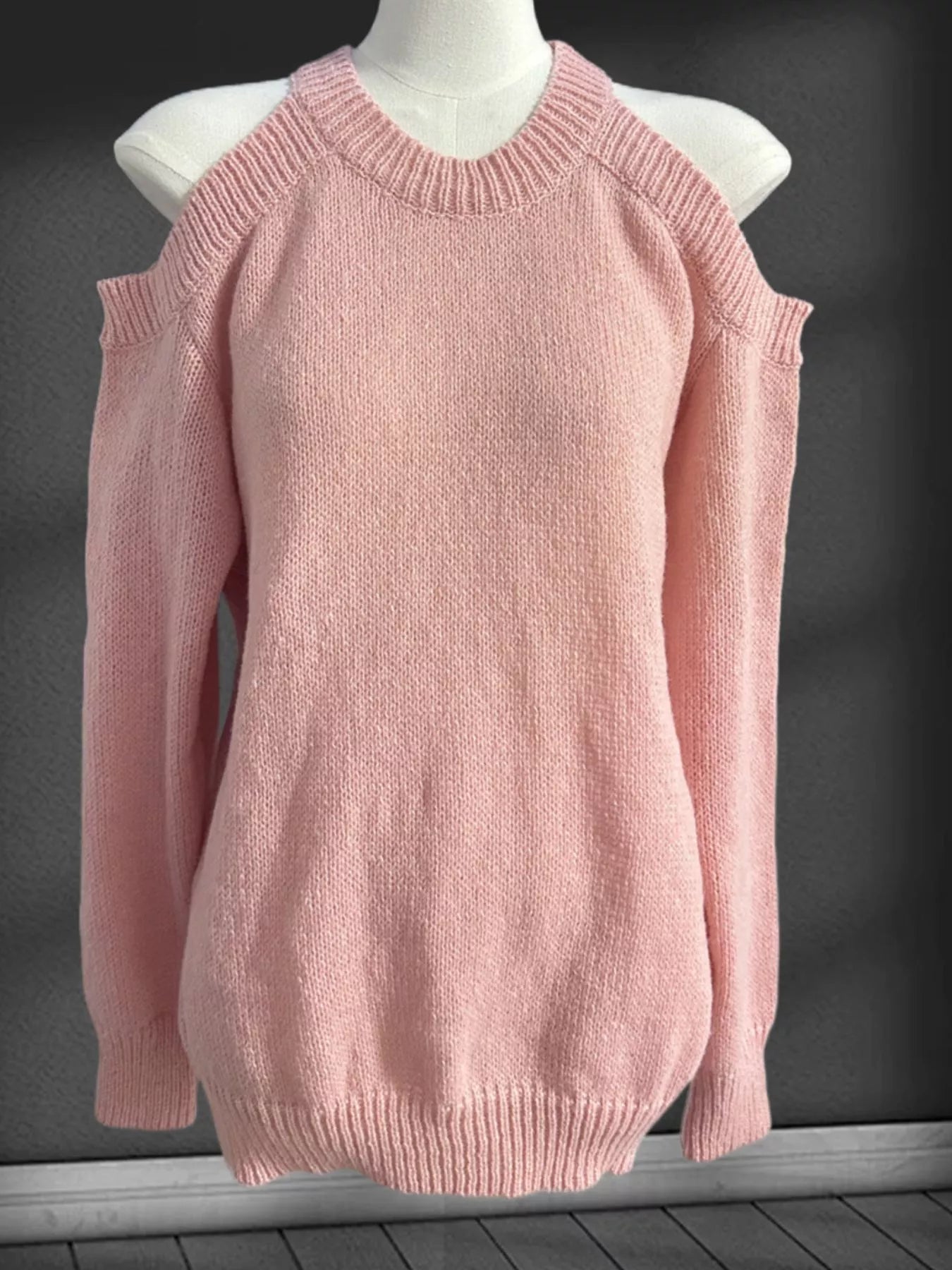 Cold Shoulder Knit Sweater - Tigbul's Variety Fashion Shop