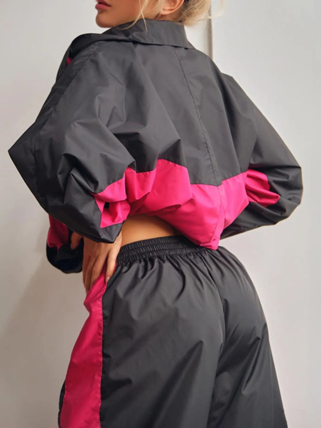 Zip Up Long Sleeve Top and Pants Set - Tigbul's Variety Fashion Shop