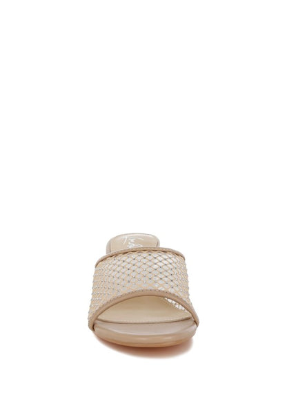 Tempra Mesh Clear Heel Wedge Sandals - Tigbul's Variety Fashion Shop