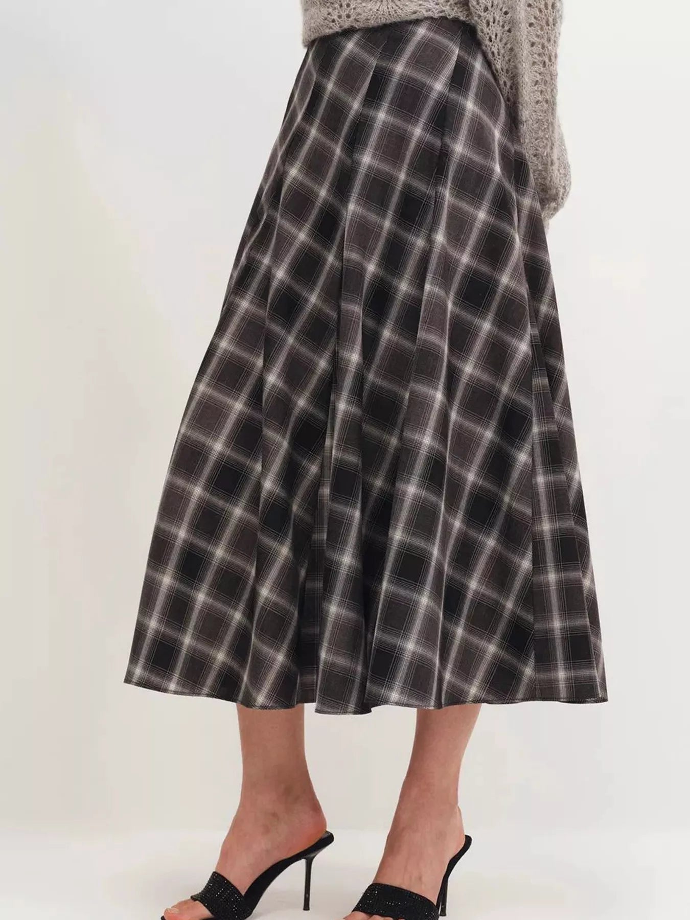 Plaid Midi Skirt - Tigbul's Variety Fashion Shop