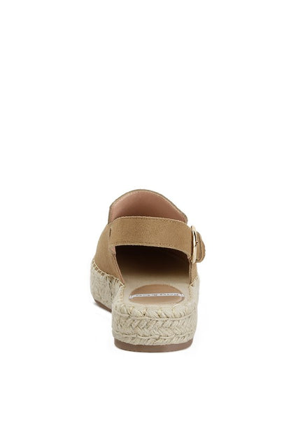 Affie Genuine Suede Slingback Strap Espadrilles - Tigbul's Variety Fashion Shop