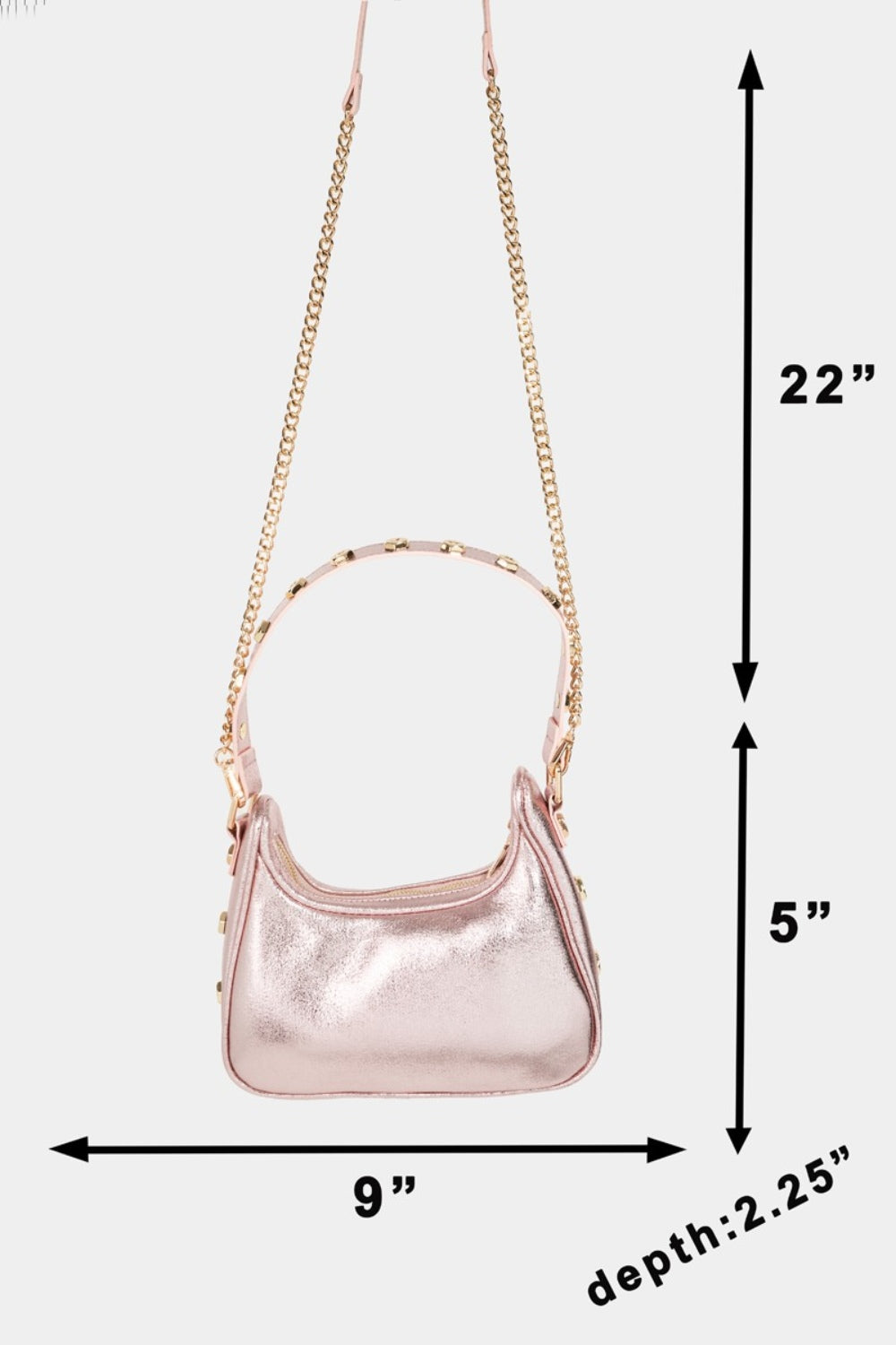 Star Button Trim Pink Hobo Handbag - Tigbul's Variety Fashion Shop