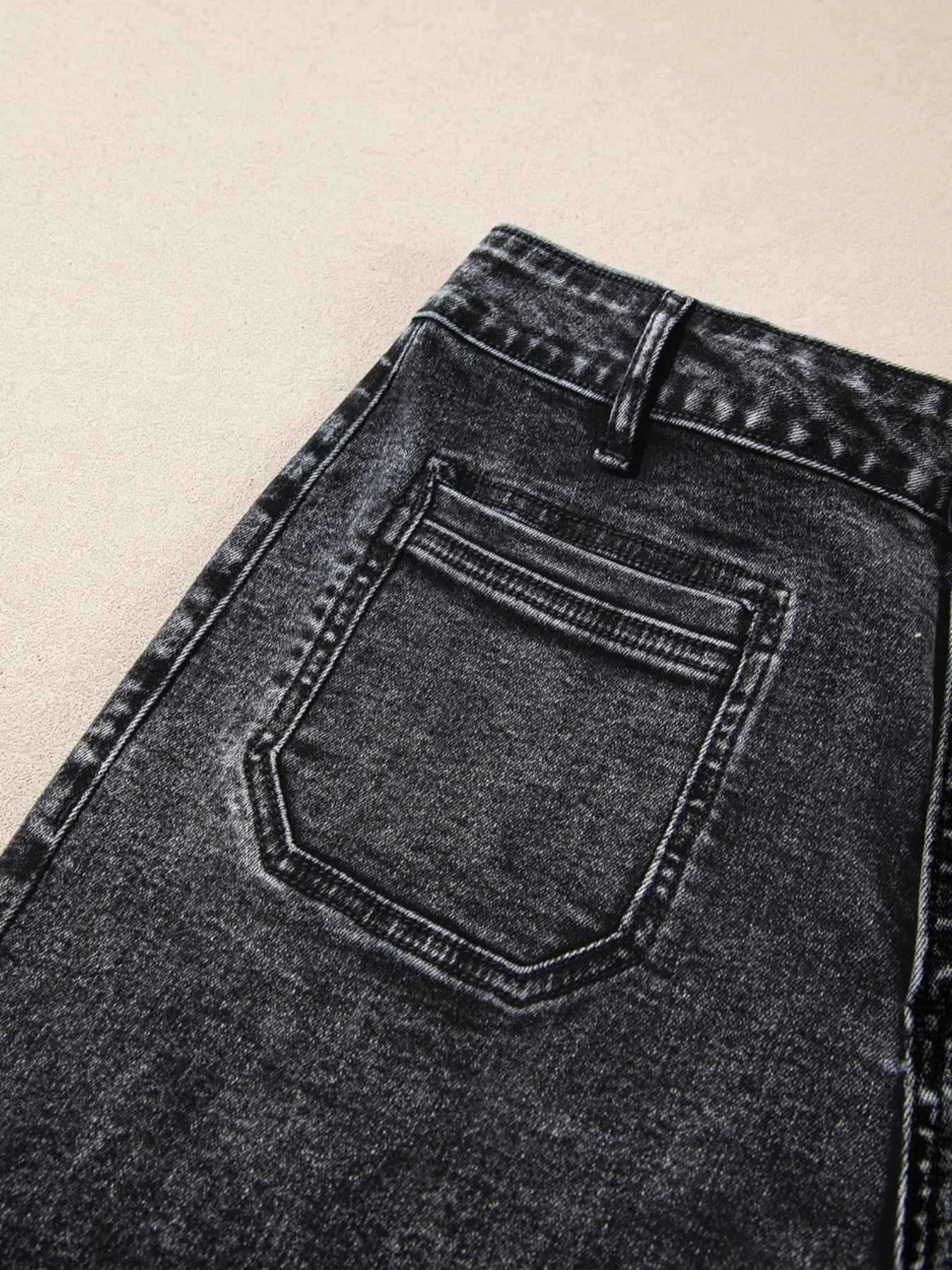 High-Waisted Wide Leg Washed Jeans - Tigbul's Variety Fashion Shop