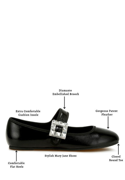 Upstage Brooch Mary Jane Sandals - Tigbul's Variety Fashion Shop