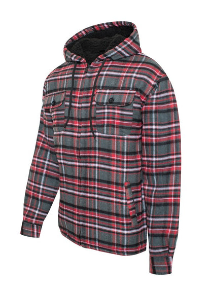 Men's Flannel Sherpa Lining Jacket - Tigbul's Variety Fashion Shop