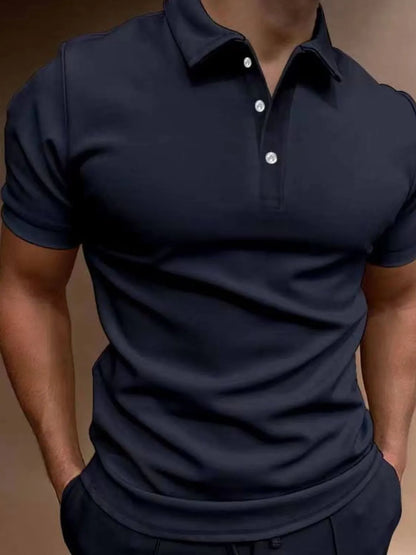 Men's Full Size Collared Neck Short Sleeve Polo Plus Size - Tigbul's Variety Fashion Shop