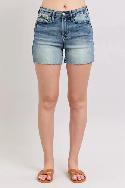 Judy Blue High Waist Star Seam Detail Denim Shorts - Tigbul's Variety Fashion Shop