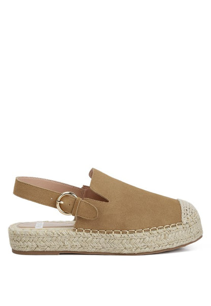 Affie Genuine Suede Slingback Strap Espadrilles - Tigbul's Variety Fashion Shop