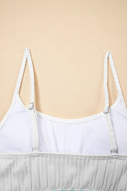 Textured Contrast Banding Bikini High Waist 2pcs Swimsuit - Tigbul's Variety Fashion Shop