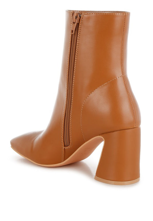 Bruna Square Toe Ankle Boots - Tigbul's Variety Fashion Shop