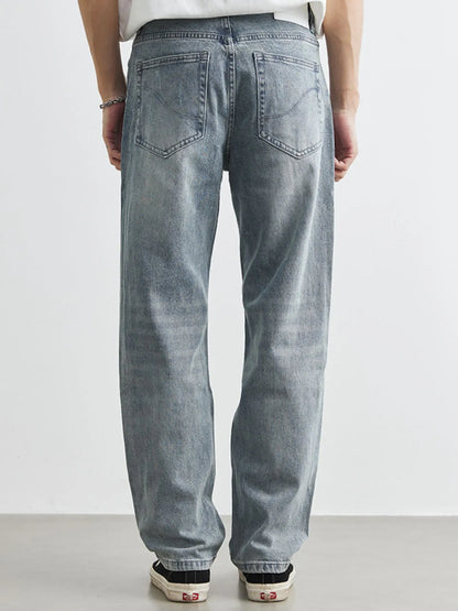 Men's Washed Wide Leg Distressed Jeans - Tigbul's Variety Fashion Shop