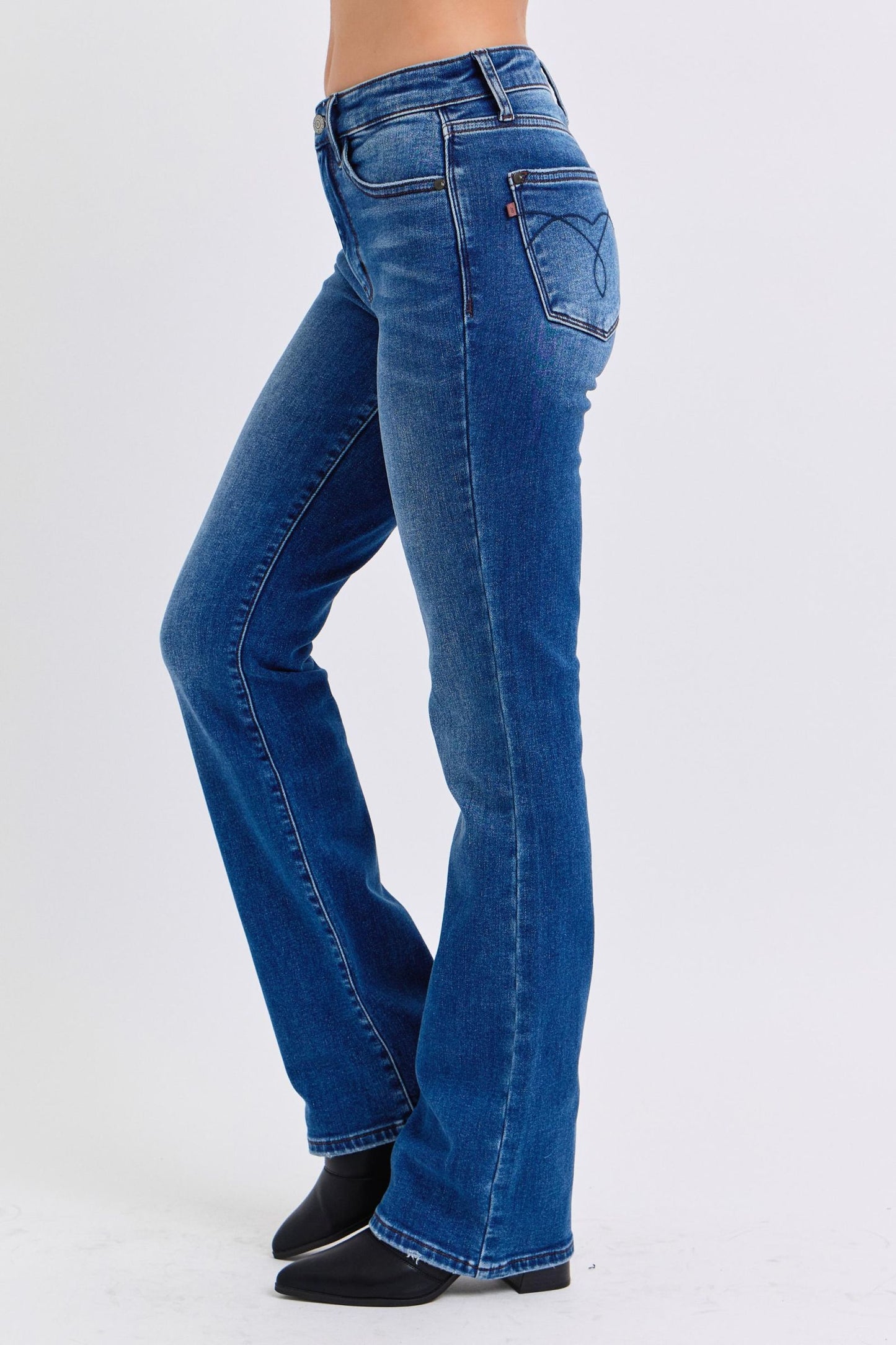 Judy Blue Full Size Mid-Rise Bootcut Jeans with Pockets - Tigbul's Variety Fashion Shop