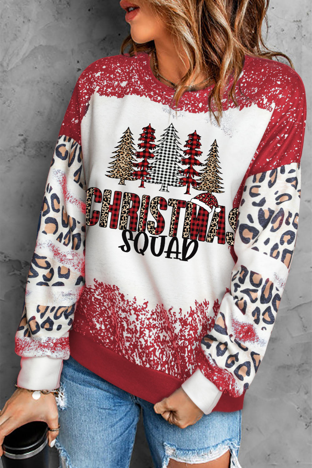 Christmas Tree Graphic Sweatshirt - Tigbul's Variety Fashion Shop