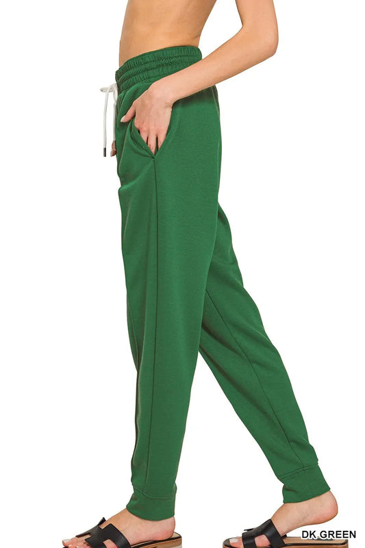 Zenana Drawstring Scuba Sweatpants with Pockets - Tigbul's Variety Fashion Shop