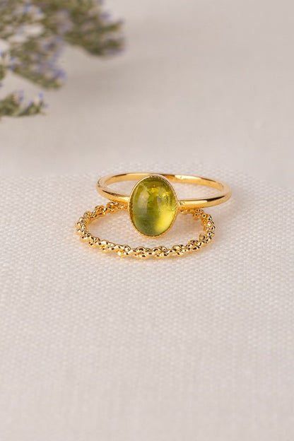 Natural stone ring set - Tigbuls Variety Fashion