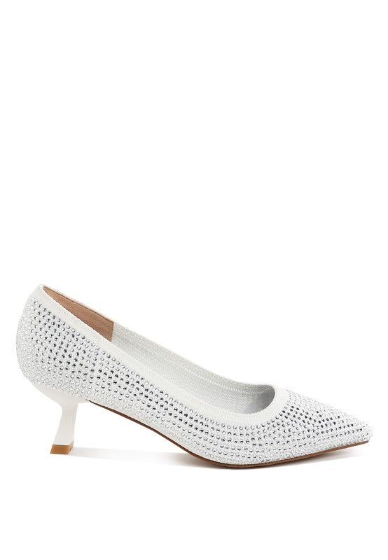 Vimto Breathable Flyknit Rhinestone Pumps - Tigbul's Variety Fashion Shop