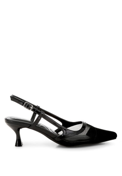 Axton Kitten Heel Slingback Sandals - Tigbul's Variety Fashion Shop