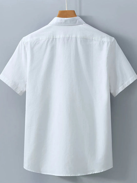 Men's Plus Size Button Up Short Sleeve Shirt - Tigbul's Variety Fashion Shop