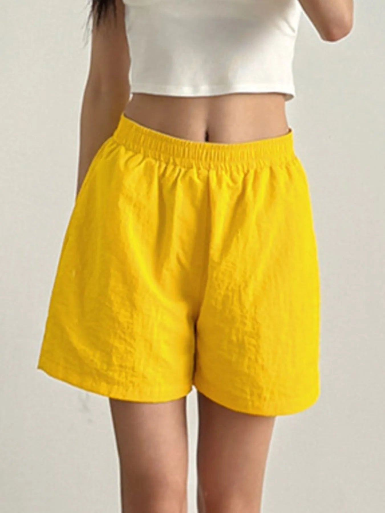 Elastic Waist Casual Shorts - Tigbul's Variety Fashion Shop