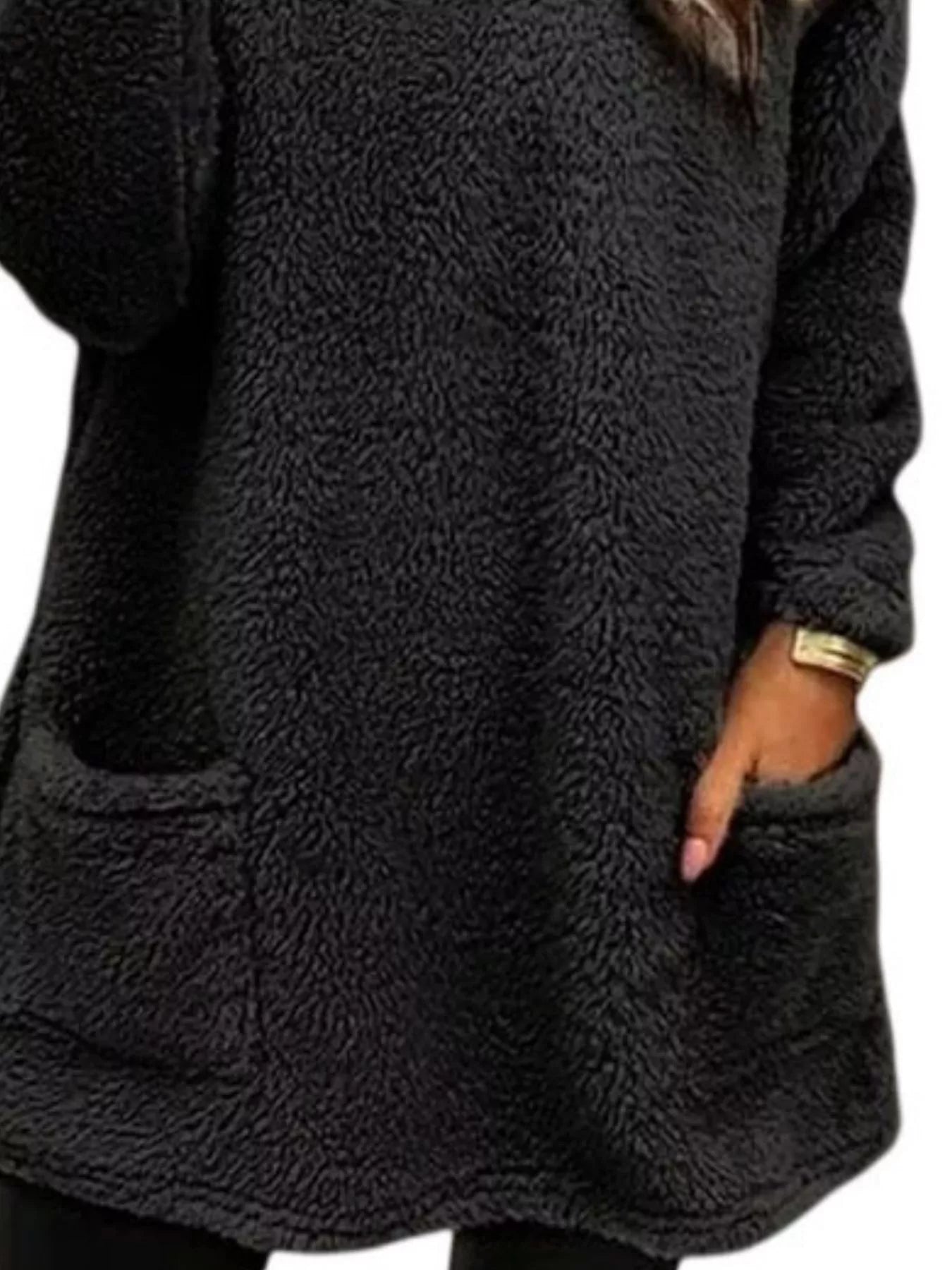 Fleece Long Sleeve Sweatshirt - Tigbul's Variety Fashion Shop