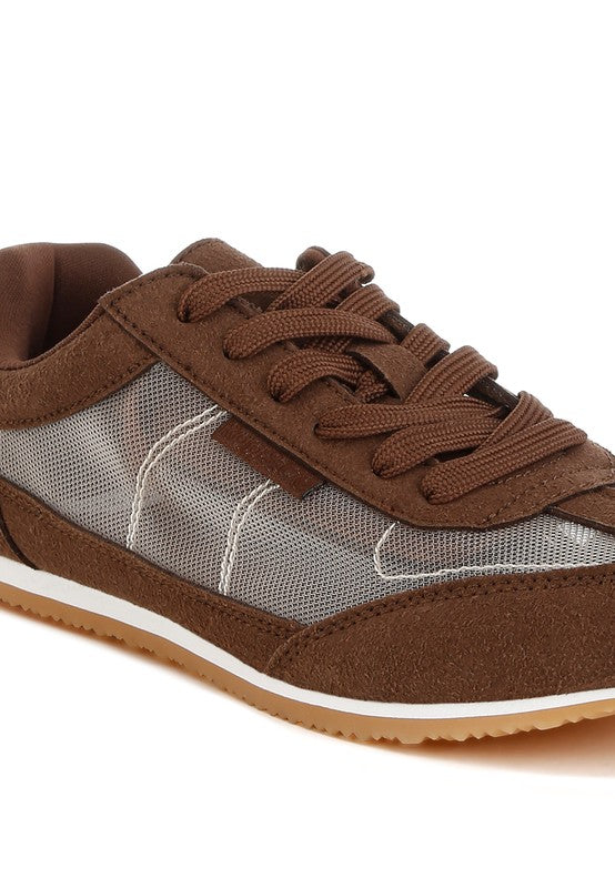 Milon Microfiber & Mesh Sneakers - Tigbul's Variety Fashion Shop