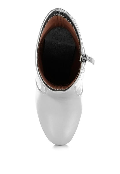 Tirana Metallic Pleather Sock Boots - Tigbul's Variety Fashion Shop