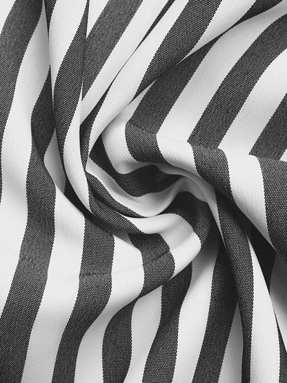 Striped Oversized Button-Up Shirt - Tigbul's Variety Fashion Shop