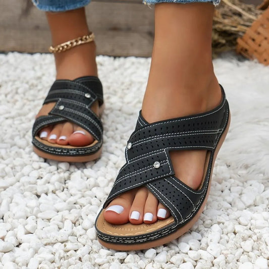 Open Toe Wedge Sandals - Tigbul's Variety Fashion Shop