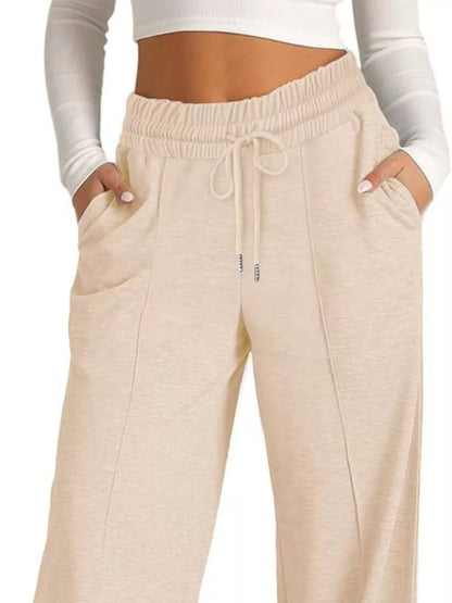 Wide Leg Drawstring Pants - Tigbul's Variety Fashion Shop