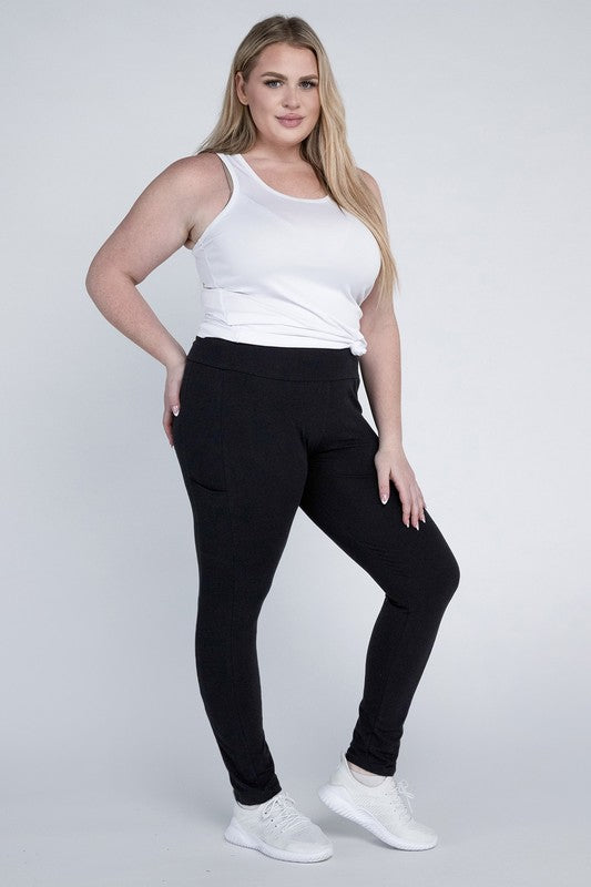 Plus Everyday Leggings with Pockets - Tigbuls Variety Fashion