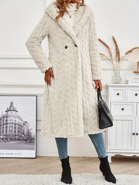 Sherpa Longline Hooded Coat - Tigbul's Variety Fashion Shop