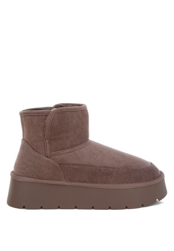 Holias Chunky Heeled Snow Boots - Tigbul's Variety Fashion Shop