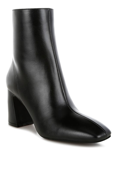Bruna Square Toe Ankle Boots - Tigbul's Variety Fashion Shop